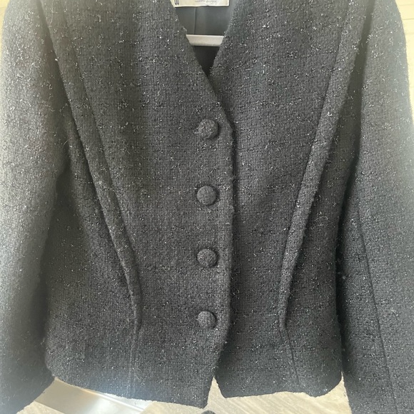 COPY - Vintage Anne de Villers Paris formal evening suit glittering boiled wool - Picture 3 of 17